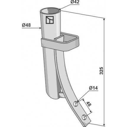 Труба для внесения навоза Ø48