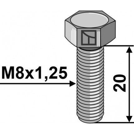 Шестигранный болт M8x20