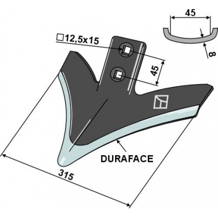 Стрельчатая лапа (изогнутая)- DURAFACE
