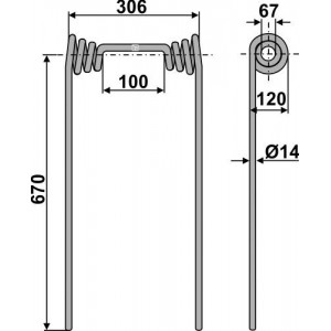 Зуб сетчатой бороны