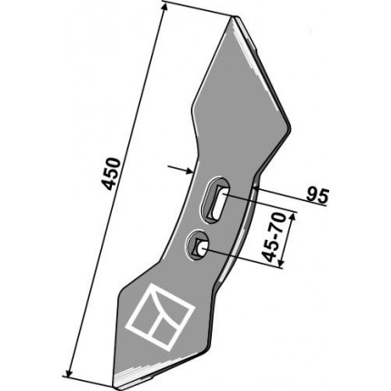 Двухсторонняя сердцевидная лапа 45-70
