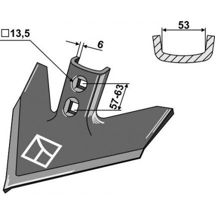 Стрельчатая лапа 200 x 6