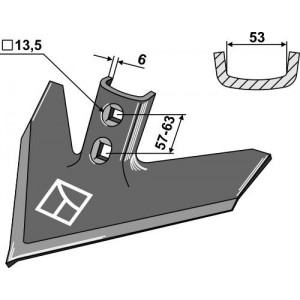 Лапа стрельчатая 254х6мм