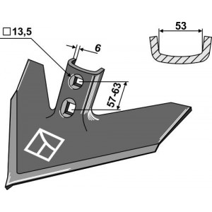 Лапа стрельчатая 305х6 мм