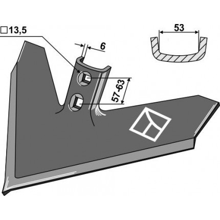 Стрельчатая лапа 460 х 6