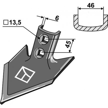 Лапа стрельчатая 100х6