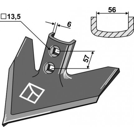 Стрельчатая лапа 200 x 6
