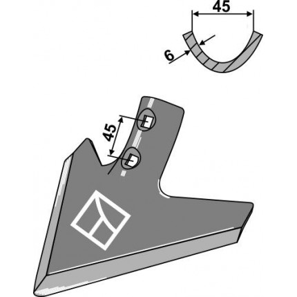 Лапа стрельчатая 260х6мм