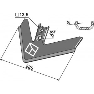 Лапа cтрельчатая 285мм