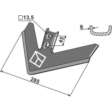 Лапа cтрельчатая 285мм