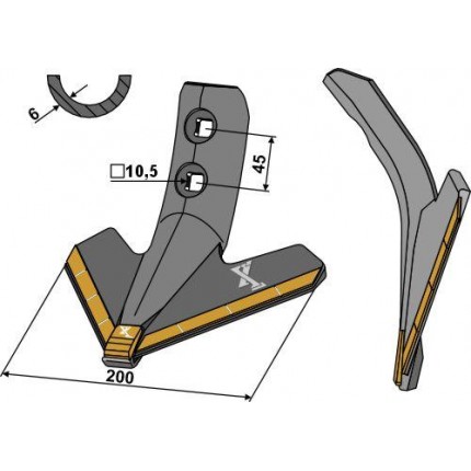 Лапа стрельчатая 200мм
