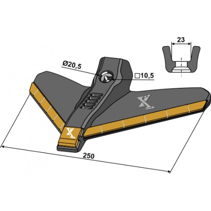 Лапа стрельчатая 250мм - Карбид