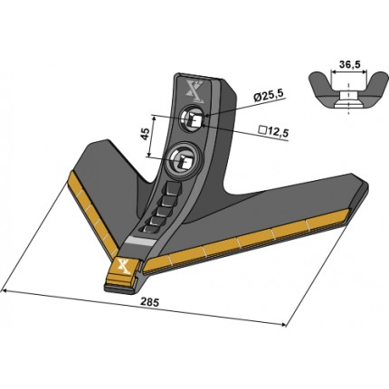Лапа стрельчатая 285мм - Карбид