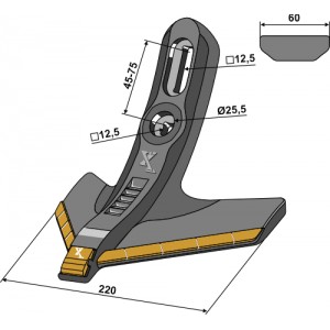Лапа стрельчатая 220мм - Карбид