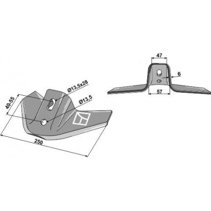 Лапа стрельчатая 250 мм