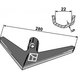 Лапа стрельчатая 280 мм