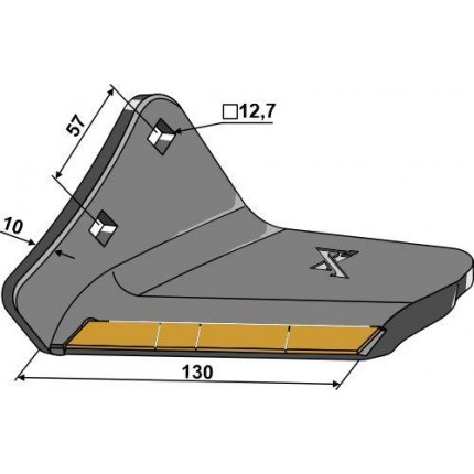 Односторонняя стрельчатая лапа - левая - Карбид