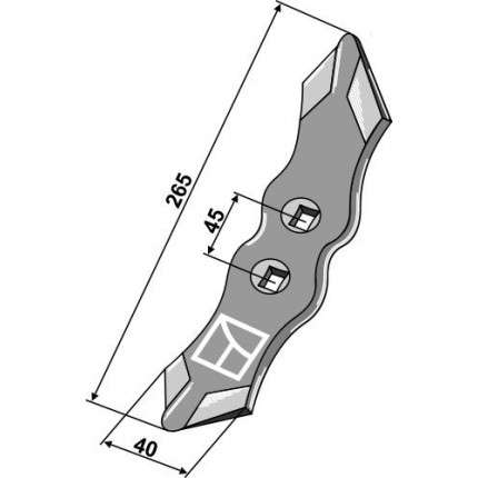 Лапа волнистая 265х40
