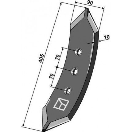Лапа тяжелого культиватора 405мм