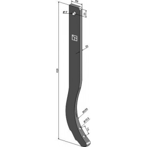 Стойка тяжелого культиватора - 820мм