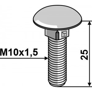 Болт с полукруглой головкой