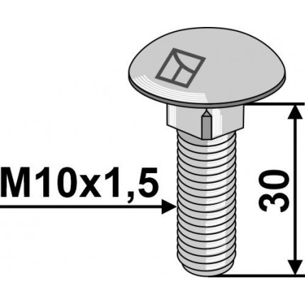 Болт М10х30 DIN 608 - 8.8