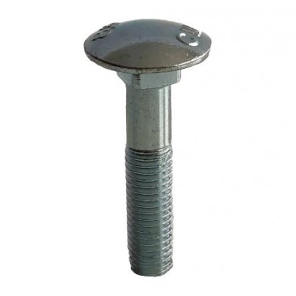 болт с полукруглой низкой головкой M10, оцинкованный без гайки