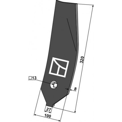 Дефлектор левый