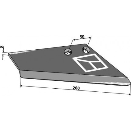 Запасное крыло для стрельчатых лап, правое