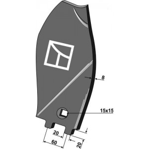 Дефлектор - ограничитель правый