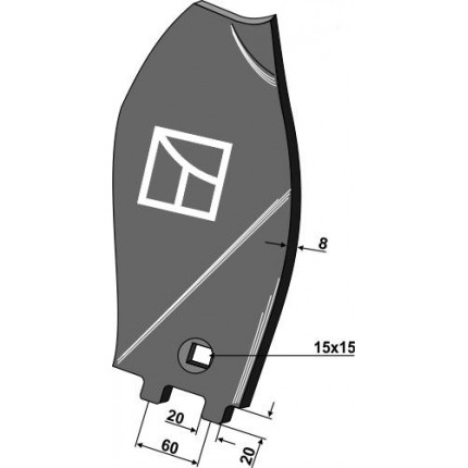Дефлектор - ограничитель правый