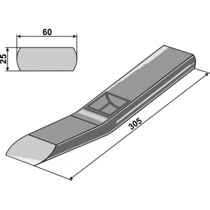 Наконечник лапы стойки почвоуглубителя для приваривания