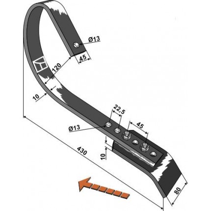 Стойка выравнивателя в сборе