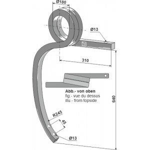 Стойка скрученная правая