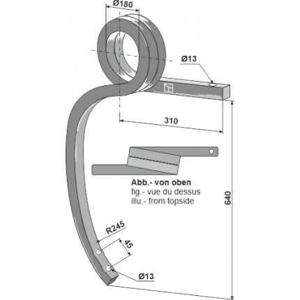 Стойка скрученная правая