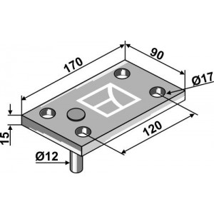 Крепежная пластина с болтом