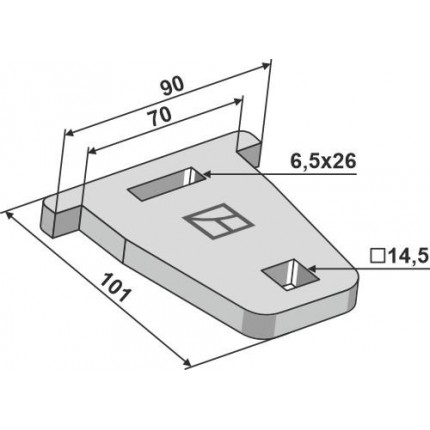 Пластина 101x10x90