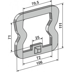Пластина 111x6x106
