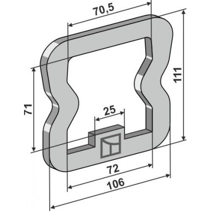 Пластина 111x6x106