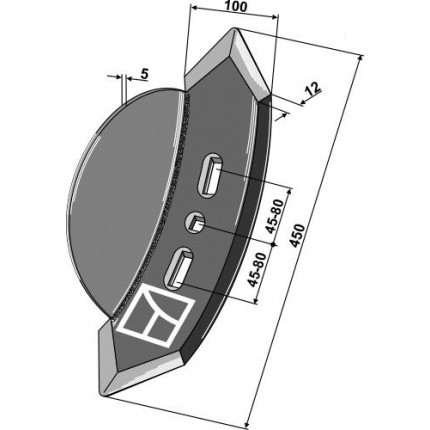 Лапа 450х100 мм