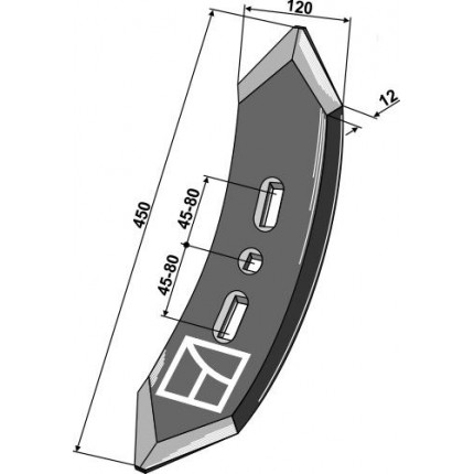 Лапа 450х120 мм