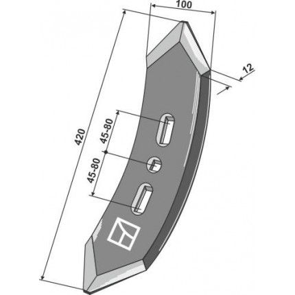 Передний лемех для стрельчатых лап - старая модель