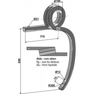 Скрученная стойка тяжелого культиватора