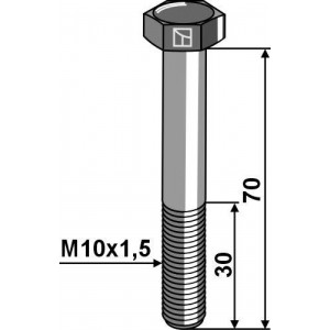Шестигранный болт M10 без гайки