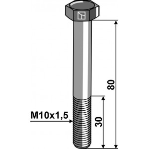 Шестигранный болт M10 без гайки