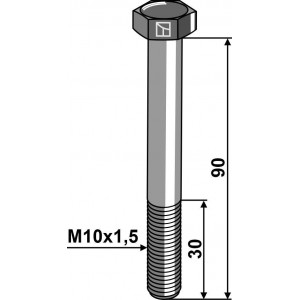 Шестигранный болт M10 без гайки
