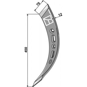 Долото скрученное левое