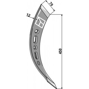 Долото скрученное правое