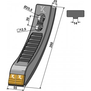 Наконечник лапы - Карбид