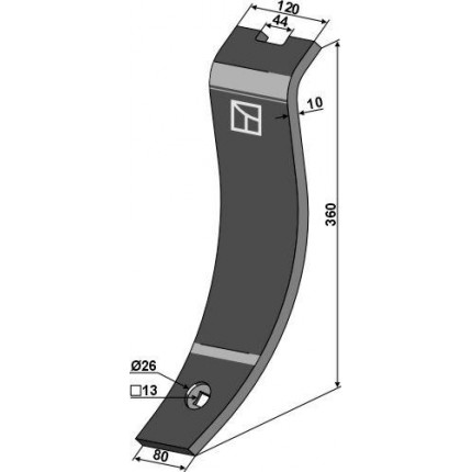 Дефлектор 360xx120x80мм